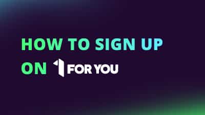 How to sign up on 1ForYou