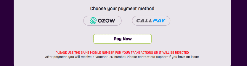 choose your payment method